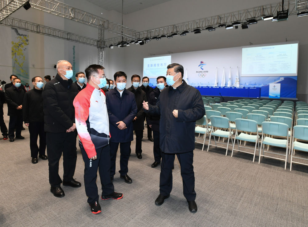 1月4日，习近平总书记在北京考察冬奥会、冬残奥会筹办备赛工作。新华社记者谢环驰摄